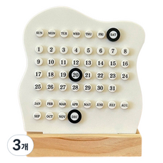 Ilsangsokbanzzak 室內裝飾數位倒數日曆, 奶油色, 3個