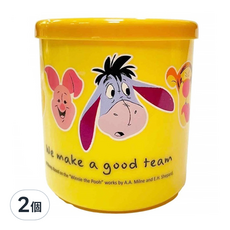 小熊維尼 大水杯 附蓋, 400ml, 2個, 黃色