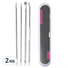 菲尼斯不鏽鋼粉刺夾4件組, 2套, 單一顏色