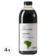 라이크커피 브라질 세하도 더치커피, 1L, 4개, 1개입