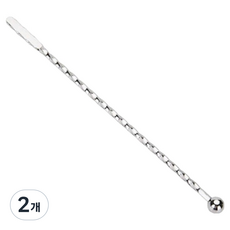 오리스타 스테인레스 스틱 머들러 23cm, 실버, 2개
