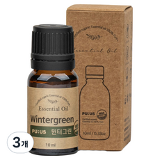 퓨어스 윈터그린 아로마오일, 10ml, 3개