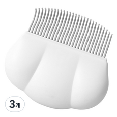 둥둥펫 반려동물 조개빗 9 x 9 cm, 화이트, 3개