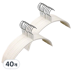 데보코 논슬립 하프 문 옷걸이, 화이트, 40개