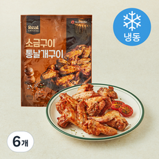 마니커에프앤지 소금구이 통날개구이 (냉동), 400g, 6개