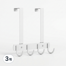 마켓피아 다용도 도어훅 4후크 13 x 28 cm, 3개