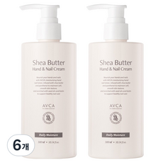 아브카 시어버터 데일리 모이스춰 대용량 핸드 앤 네일 크림, 300ml, 6개