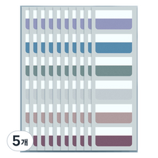 만들하비 인덱스 접착 메모지 대용량 05 빈티지컬러, 5개, 60개입