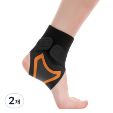 Him Room 舒適護踝 左腳 黑橘色, 2個