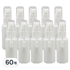 포근상점 노즐 스프레이 용기 코끼리공병 화이트 30ml, 60개