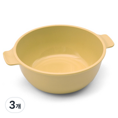 리빙메이트 유아용 피씨 파스텔 국그릇, 바닐라, 3개