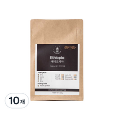 DUTCH&BEAN COFFEE 單一產地衣索比亞西達摩G2烘焙原豆, 冰滴咖啡, 200g, 10個