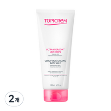토피크렘 울트라 모이스처라이징 바디 밀크로션, 200ml, 2개