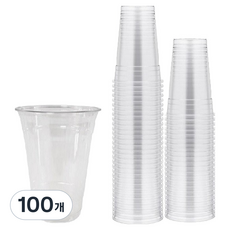 이로울생활 투명 PET 컵 92mm, 100개, 480ml, 1개입