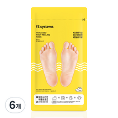 에프쓰리시스템즈 탈라쏘 풋 필링 마스크팩, 1개입, 6개, 40g