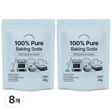 Saenghwalgongsik 100 Pure 小蘇打粉, 2kg, 8個