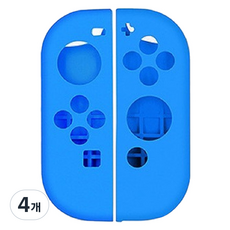 호후 닌텐도 스위치 OLED 조이콘 실리콘 그립 케이스 엉뚱커버, 블루, 4개