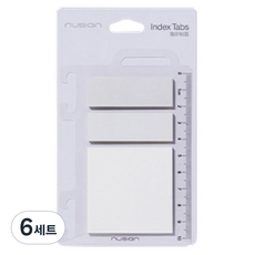 누사인탭 인덱스스티커 그레이 3종 세트, 6세트