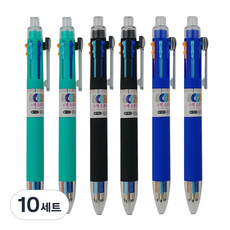 미소로 6색 소프트볼펜 0.7mm 2037 3종, 민트, 블루, 블랙, 10세트