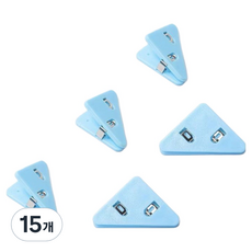 골드팡 세모 북스토퍼 책고정집게 블루, 15개, 1개입, 3.9 x 5.2 cm