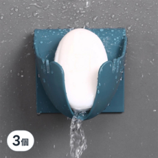 E.City 免釘無痕瀝水壁掛香皂架, 顏色隨機, 3個, 浴室收納好幫手