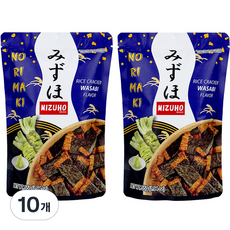 海苔米果 芥末風味, 10包, 55g