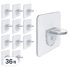 Living Mango 免鑽孔黏貼式層板支撐架 5.7x5.7cm, 36個, 透明