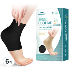 BLUEANT X型繃帶保濕足貼 黑色, 2入, 6個