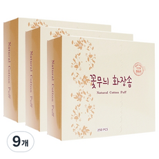 코튼인 꽃무늬 화장솜, 250개입, 9개