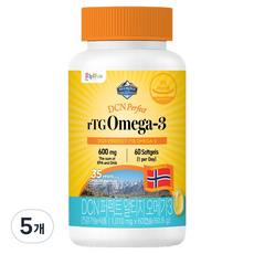다이아몬드캘리포니아뉴트리션 DCN 퍼펙트 알티지 오메가3 60.6g, 5개, 60정