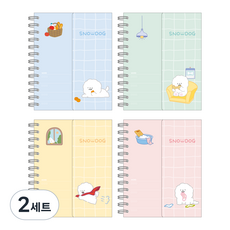Withna 雪狗單字本 4種套組 80-0087 160張, 混合顏色, 2套