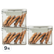 HANSSEM 食品級保鮮盒 透明, 9個, 保鮮盒 700ml