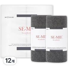 세미 라이트 원데이 수세미, 아이스드블랙, 50개입, 12개