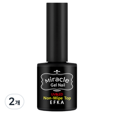 Efka Miracle Non Wipe Top Gel 10g, 透明, 2個