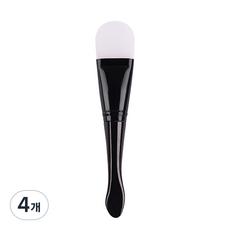 주앙오브제 레인 실리콘미용브러쉬, 11 실리콘 헤드 글로스 블랙 로드, 4개