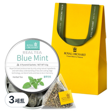 로얄오차드 블루 민트 티백 실버틴 싱글팩 + 기프트박스 세트, 단품, 3세트