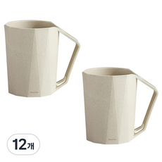 Market Plan 直立式牙刷架漱口杯, 12個, 米色