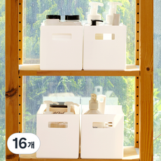 lifist 附把手儲物整理盒, 白色, 16個