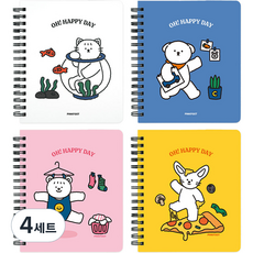 pinkfoot 2500 Komang左翻筆記本 4種, 混色, 4組