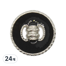 동대문단추왕 매듭 단추 13mm, 24개, 블랙Ni