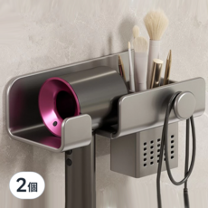 超級工廠 吹風機架多功能 加厚碳鋼材質 灰色 2個