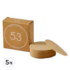 빈플러스 라운드 커피필터 브라운 53mm, 100개입, 5개