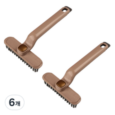 Block Mart 多功能旋轉浴室清潔刷, 棕色, 6個