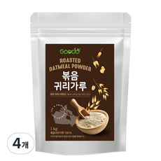 구도 볶은 귀리가루 분말, 1kg, 4개