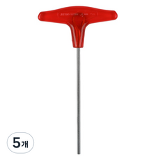 썬키 T형 육각 렌치 4 x 135 mm ST-4, 5개