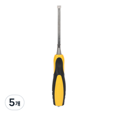 델리 툴즈 목공용 조각도 우드카빙 끌 블랙 + 옐로우 10 x 140 mm DL6238, 5개