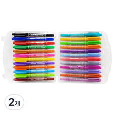 東亞PMS 雙頭CD記號筆 24色 手提盒, 混合顏色, 48個