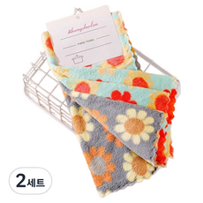 THE ZAKKA 廚房用花紋抹布 4件組 A型, 2組