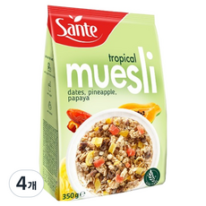 Sante 트로피칼 뮤즐리 시리얼, 350g, 4개