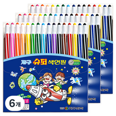 지구화학 슈퍼 색연필, 16색, 6개